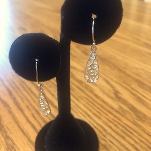 Womens filigree drop earrings